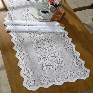Trilho Caminho de Mesa Renda Arabesco Classica 100% Poliéster 50cmx150m 1 Peça Branco Interlar Trilho Caminho de Mesa Renda Arabesco Classica 100% Poliéster 50cmx150m Branco Interlar