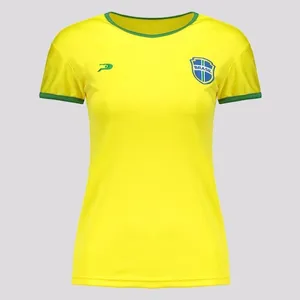Camisa do Brasil Placar Brasão - Feminina