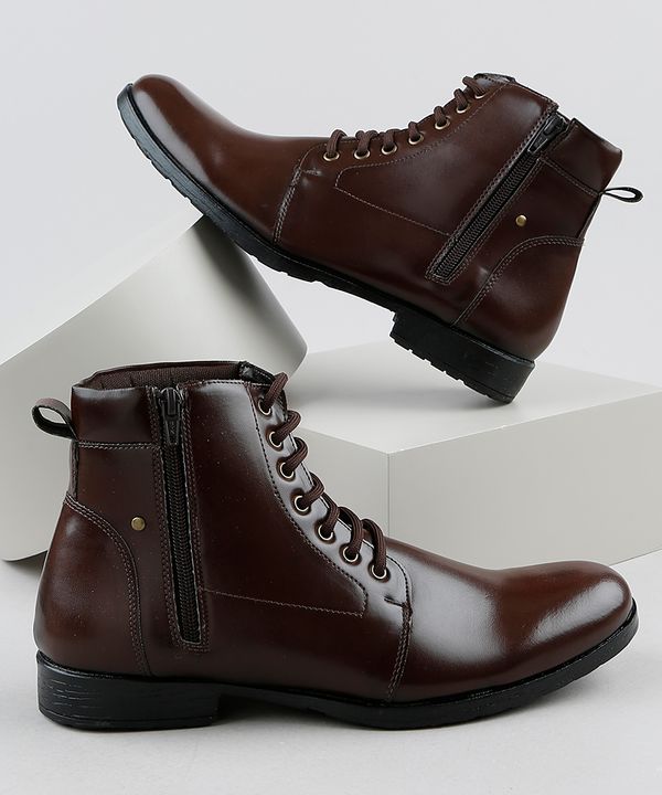 Bota Coturno Masculina Oneself Cano Curto Marrom Escuro 38