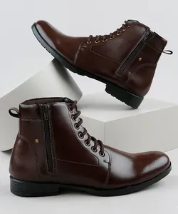 Bota Coturno Masculina Oneself Cano Curto Marrom Escuro 42