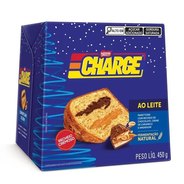 Panettone Charge ao Leite com Recheio Cremoso 450g