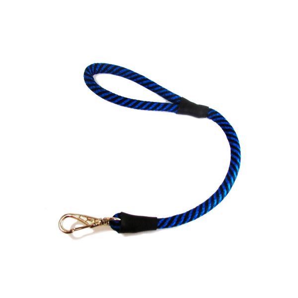 Guia Roliça Rajada Azul com Mosquetão Santa Fé Pet 130 cm