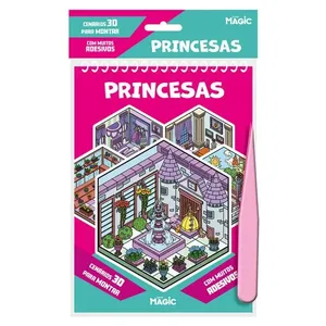 Livro Cenário 3D Princesas Com Adesivos 22479 - Ciranda