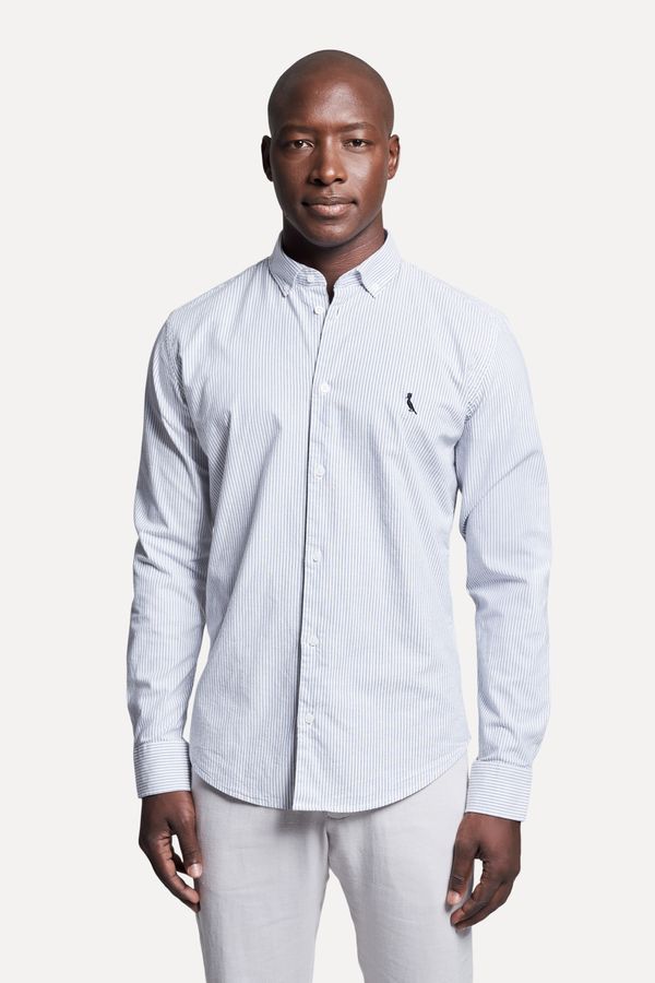 Camisa Ml Enxuto Listra Conforto Marinho - Ggg