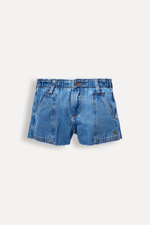 Short Menina Jeans Elastico New Indigo - 08