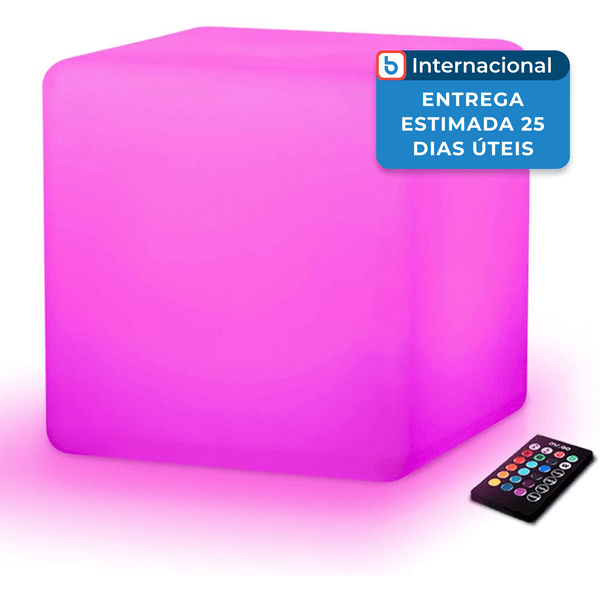 Luminária Mr.Go Decorativo Quadrado 30cm Roxo A-MBI
