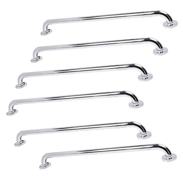 Alça Barra Apoio 70cm Inox Kit 5 Uni Criança Idoso Acessibilidade Gestante Deficiente Segurança Anti