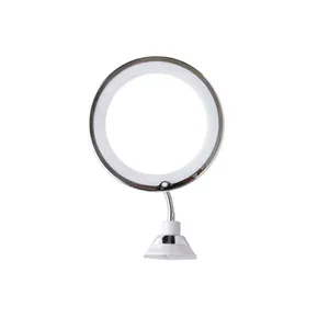 Espelho Platina Maquiagem Parede com LED Plástico Branco 41x17x7cm - CB1873 Platina