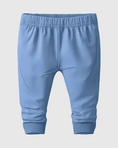 Calça Bebê Unissex Modelagem Saruel Em Malha Algodão Malwee Kids Azul - 3M