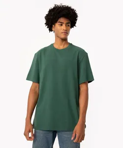 camiseta de piquet manga curta verde escuro P
