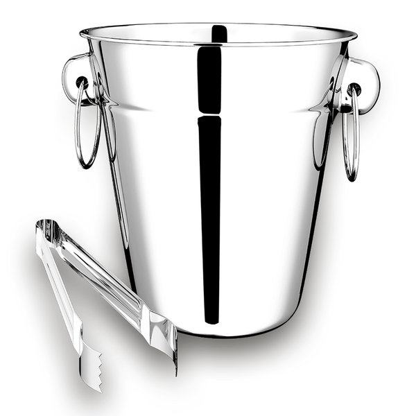 Balde para Gelo Bar Cali, 1,3L, Com Alça, Com Pegador, Aço inox - 2401/100