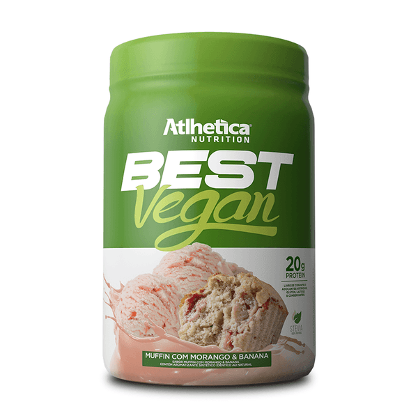 Best Vegan Muffin Morango e Banana Atlhetica 500g