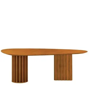 Mesa De Jantar Belle 180x100 Orgânica Cinamomo - Leifer
