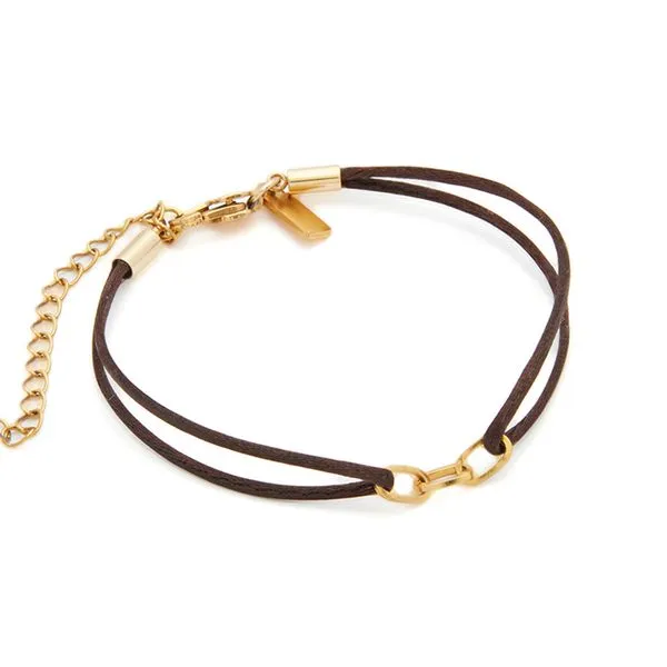 Pulseira Matiz Serena Marrom e Aço Marrom Ajustável