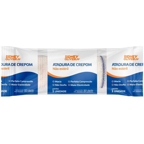 Atadura de Crepom 8cm X 1,8M 1 Unidade Sidney Oliveira S.O. Atadura Crep 8CM x 1,8M