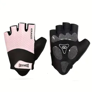 Luvas Esortica Gold Sports Gounod VII Gel Meio Dedos Anti Slip Com Silicone e Respirável