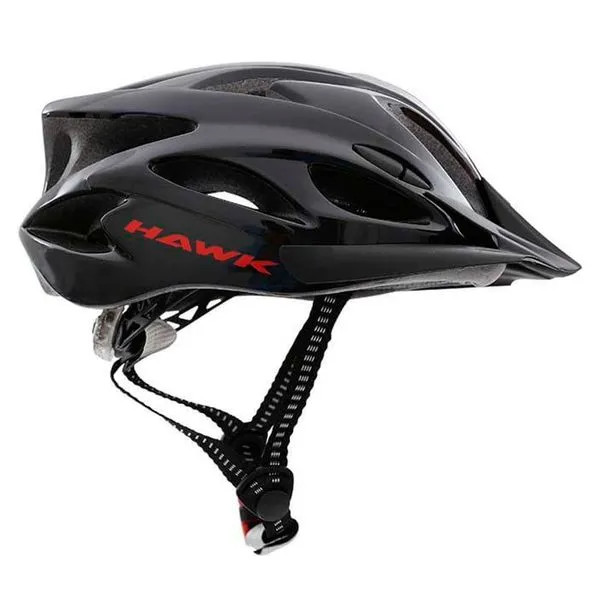 Capacete Para Ciclista Hawk Com Pisca Preto G (MP)