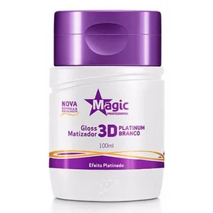 Gloss Matizador 3D Platinum Branco Efeito Platinado 100ml Matizador Magic Color Efeito Platinado 100ml