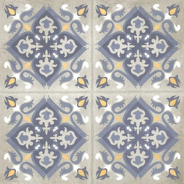 Piso Cerâmico Acetinado Retificado 66x66cm Caixa com 2,18 m² Extra Azul Braga Mate Formigres