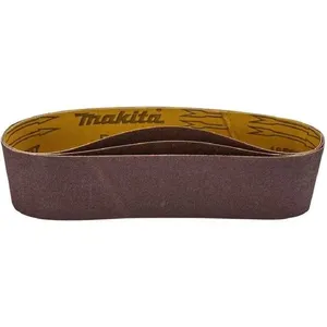 Cinta de Lixa D-59380 100mm X 610mm Grão 120 Óxido de Alumínio com 3 Unidades Makita Cinta de Lixa D-59380 100mm X 610mm Grão 120 com 3 Unidades Makita