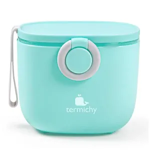 Dispenser Fórmula Bebê Termichy Azul Portátil com Alça e Colher 250g 500ml