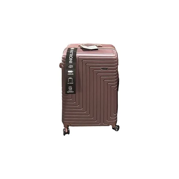 Mala de Viagem 20" Patroni com Rodinhas 360° Alça Telescópica Plástico ABS Rosé 39x22x55cm LM3137 - honeyhome
