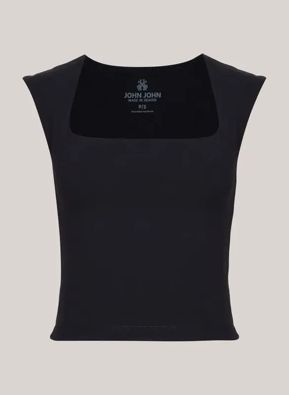 Blusa Cropped Pri Black John John Feminina PP
