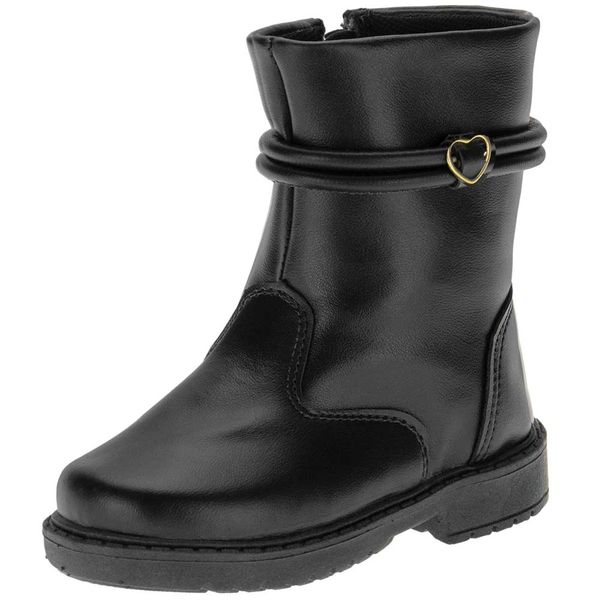 Bota Infantil Feminina Doce Menina 1506 PRETO 27