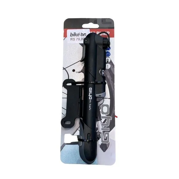 Bomba De Ar Portátil Mini Pump Giyo Gp41s Com Manômetro