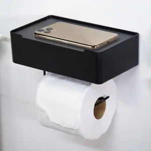 Suporte 3 Em 1 Lenço Papel Higiênico Celular Dupla Face Preto 3M Arthi