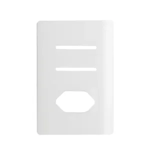 Placa 4x2 para 2 Interruptores Horizontais e 1 Tomada + Suporte Branco da Linha Novara - 1100/79 - DICOMPEL