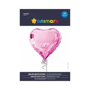 Balão BR Festas Coração Rosa BALAO BR FESTAS CORACAO ROSA