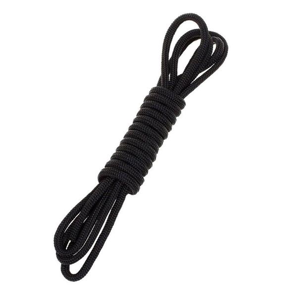 Corda 4mm 10 Metro Preta Polipropileno Náutica Carga Camping