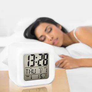 Relogio Cubo Digital Led Alarme Termômetro