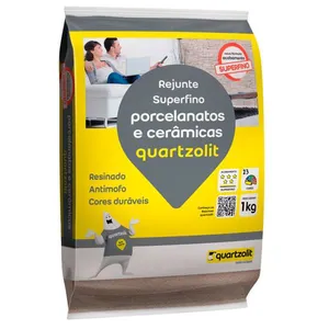 Rejunte para Porcelanatos Cinza Platina 1kg Quartzolit