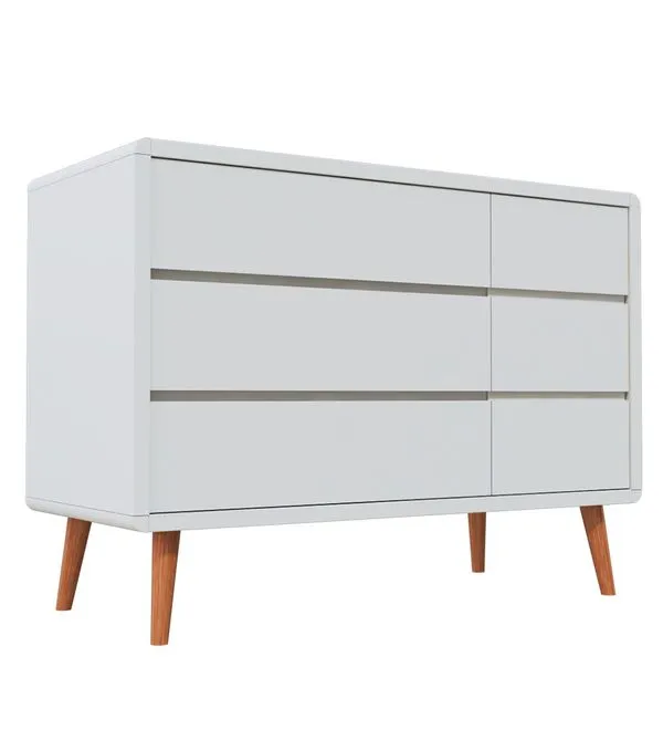 Cômoda Sonhos Up com Porta New Branco/Madeira