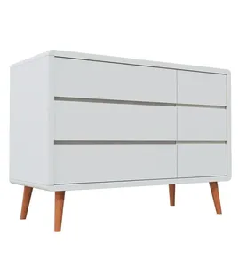 Cômoda Sonhos Up com Porta New Branco/Madeira