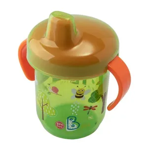 Caneca Infantil Antivazamento Aprendizagem Com Alças Plástico 180ml 11,5x8,5x13cm LM2742BB - honeyhome