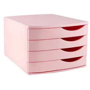 Gaveteiro Maxcril Com 4 Gavetas Rosa Pastel 10100009 (MP)