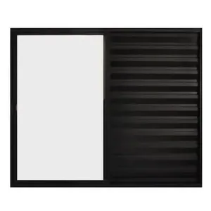 Janela Veneziana de Correr 3 Folhas sem Grade Aluminio Preto 1.00 X 1.20 Linha Modular - PTORD2241 - HALE Veneziana de Correr 3 Folhas sem Grade Aluminio Preto 1.00 X 1.20 Linha Modular - PTORD2241 - HALE