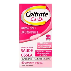 Suplemento de Cálcio e Vitamina D Caltrate 600 + D200UI 60 Comprimidos