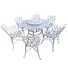 Conjunto De Jardim Modelo Viena Mesa Giratória E 6 Cadeiras