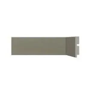 Rodapé de Poliestireno 451 Cinza Titanium 70mm de Altura 2,40m Santa Luzia