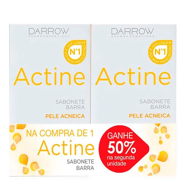 Kit Sabonete Actine Pele Acneica 80g 2 Unidades