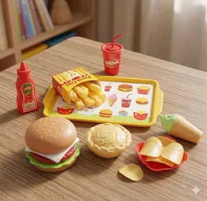 Kit Mini Fast Food - Brinquedo Lanchonete Completa 9 peças