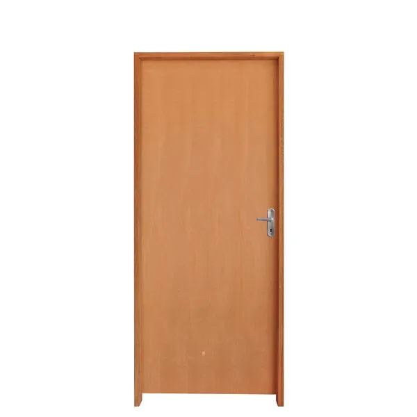 Porta de madeira lisa esquerda Curupixa Rodam 210x62cm batente misto
