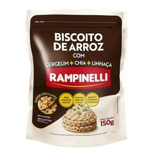 Biscoito Integral Rampinelli Gergelim, Chia e Linhaça 150g BISCOITO INTEGRAL RAMPINELLI GERGELIM/CH