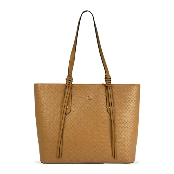 Bolsa Tote Feminina Casual Elegante Le Postiche Mostarda