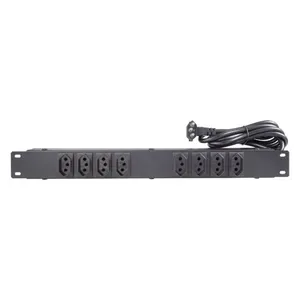 Régua Rack RG8T 20A Preta 19"" 1U 2 x 4 1,5 m - 11511 - MULTICRAFT