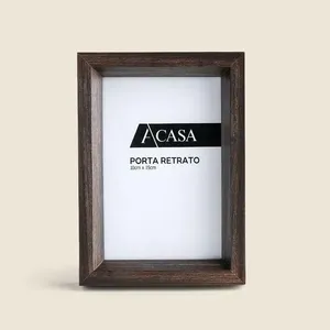 Porta Retrato Pirâmide Madeira 10x15cm - Acasa